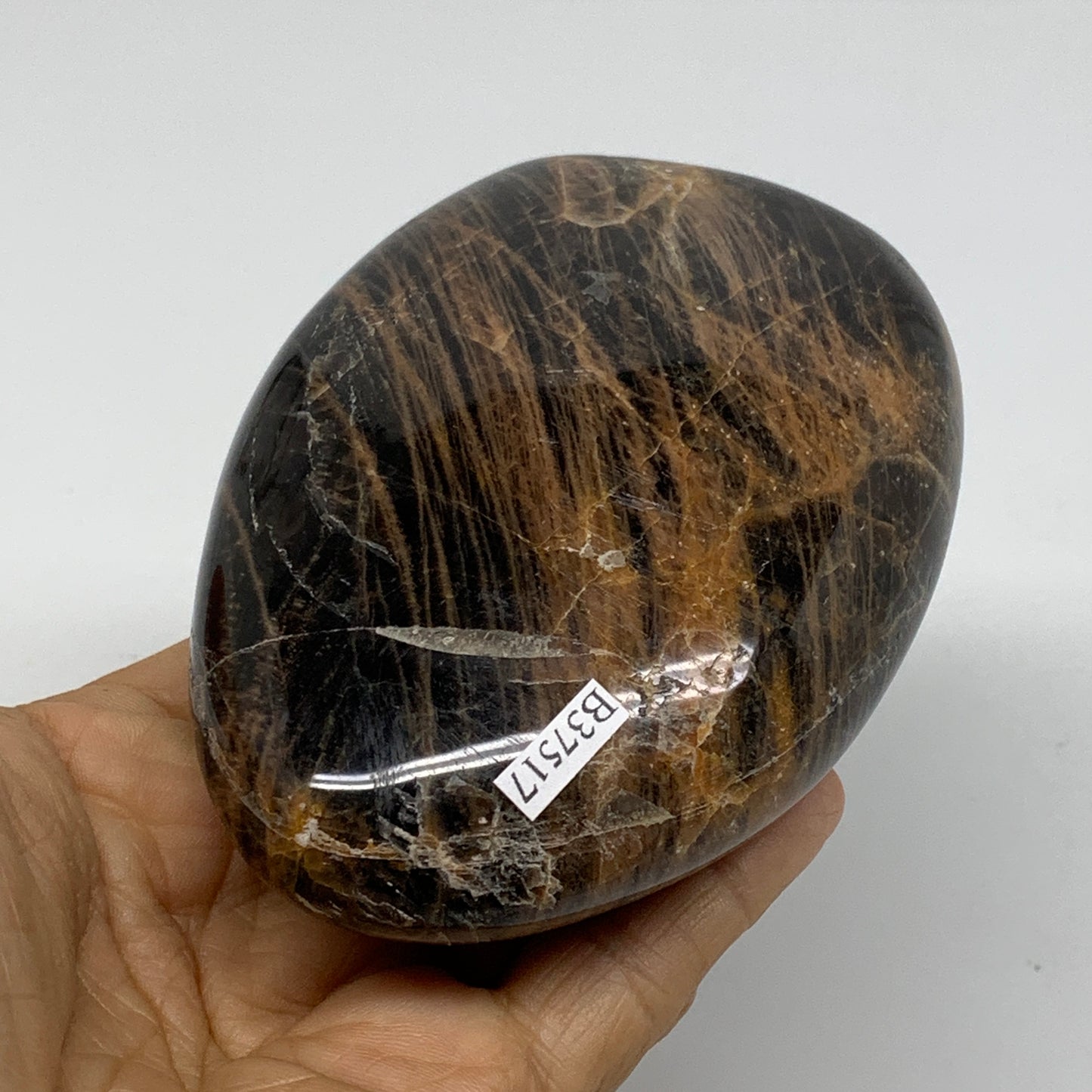 0.99 lbs, 4"x3"x1.5", Black Moonstone Freeform Polished Crystal, B37517