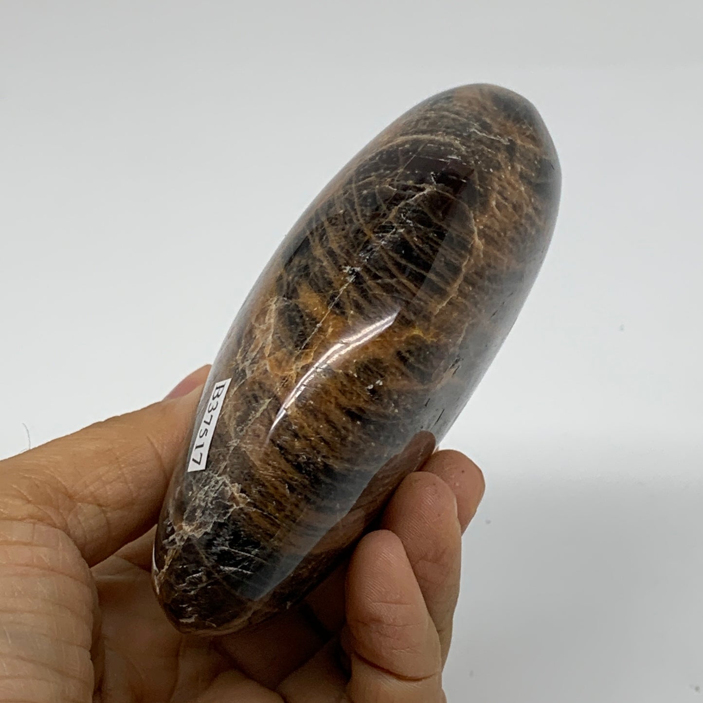 0.99 lbs, 4"x3"x1.5", Black Moonstone Freeform Polished Crystal, B37517