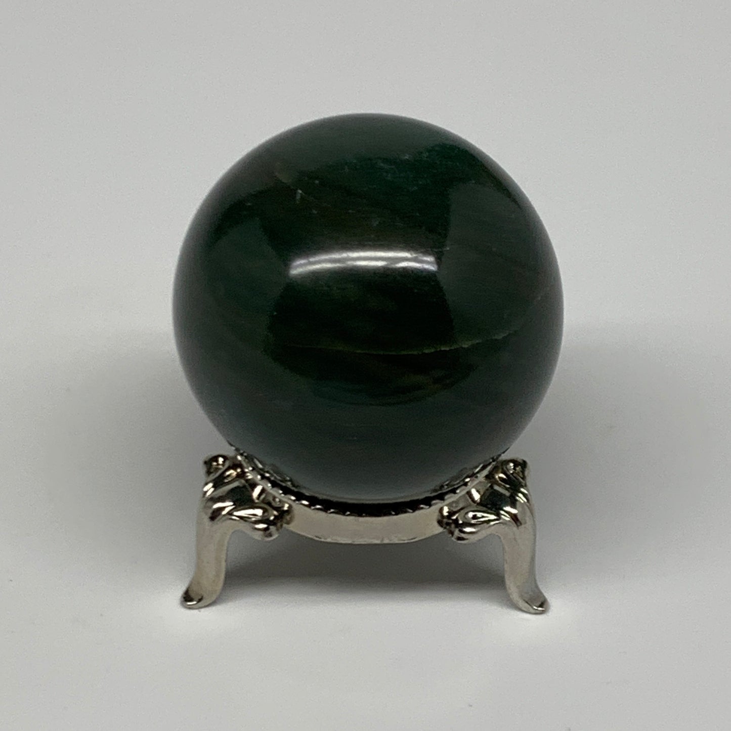 112.7g, 1.7"(43mm) Green Zade Stone Sphere Gemstone,Healing Crystal, B27149