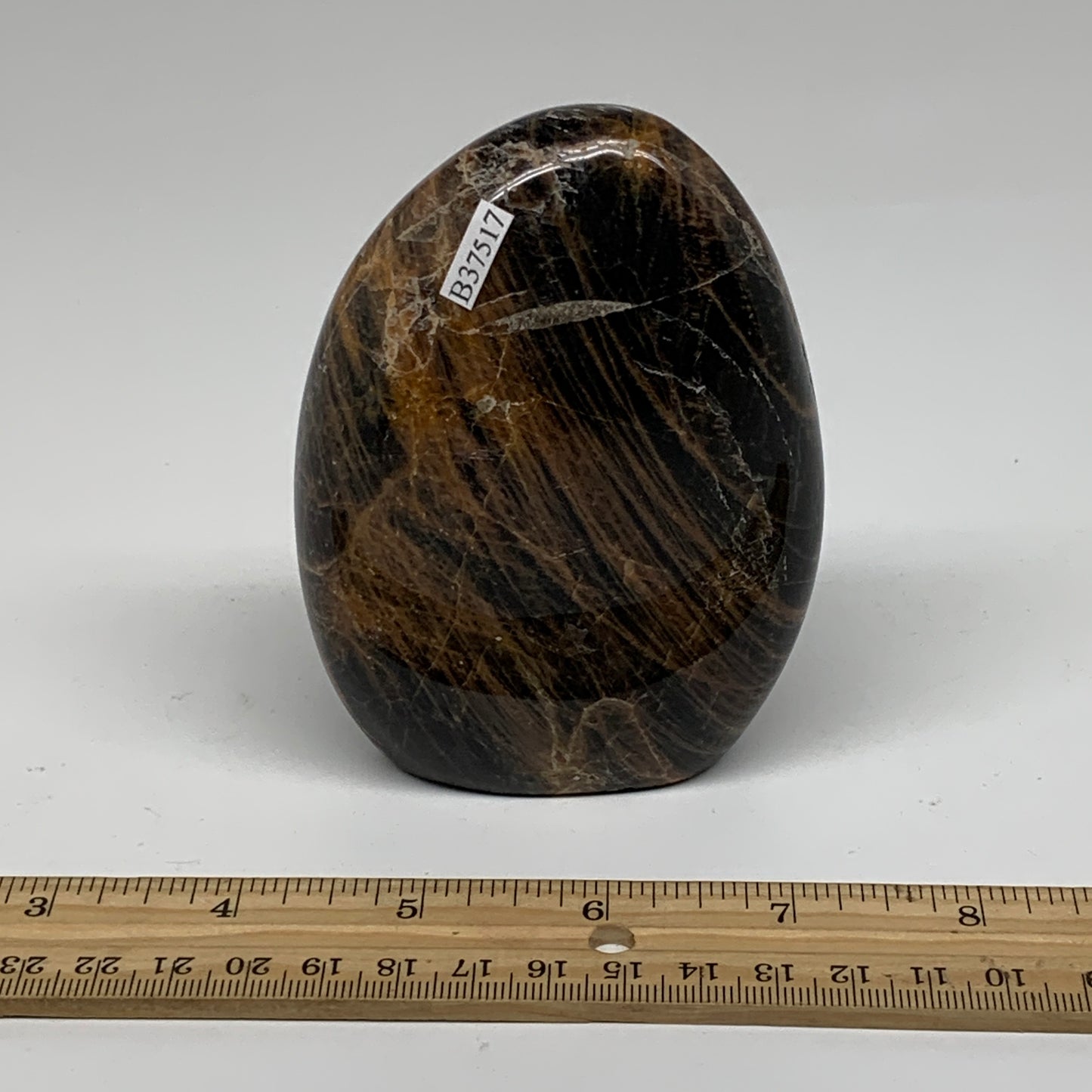 0.99 lbs, 4"x3"x1.5", Black Moonstone Freeform Polished Crystal, B37517