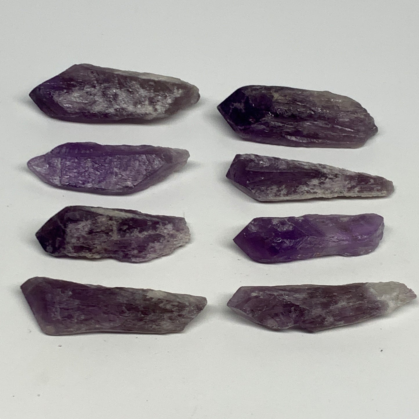 134.2g, 2" - 2.5", 8pcs, Amethyst Point Polished Rough lower part @Brazil, B2884