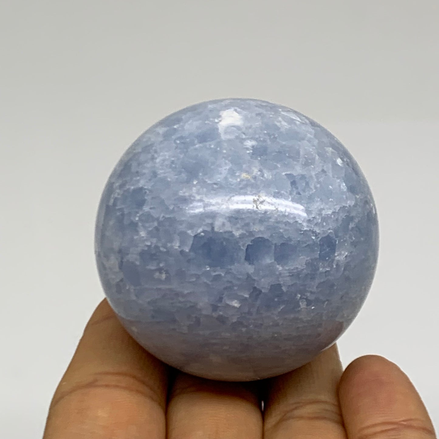 0.39 lbs, 1.9" (49mm), Blue Calcite Spheres Gemstones, B38379