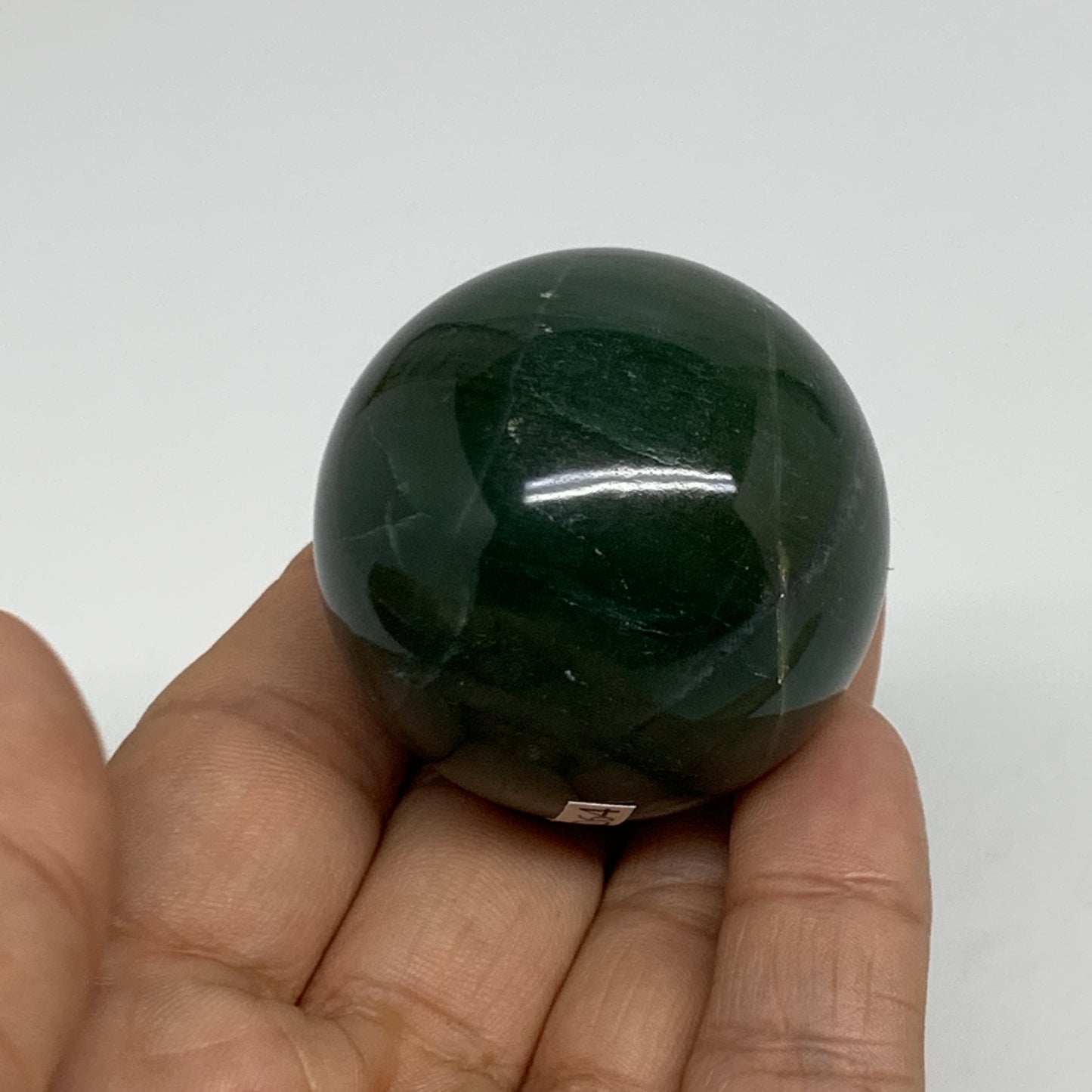 102.2g, 1.7"(42mm) Green Zade Stone Sphere Gemstone,Healing Crystal, B35264