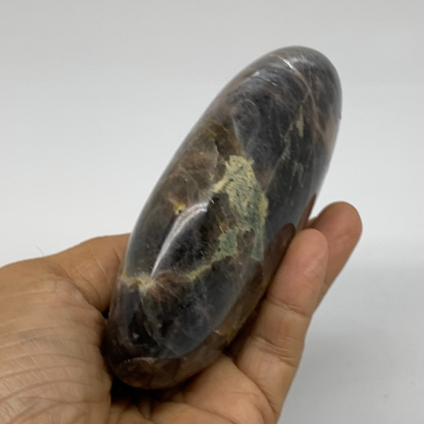 1 lbs, 4.6"x2.9"x1.5", Black Moonstone Freeform Polished Crystal, B37518