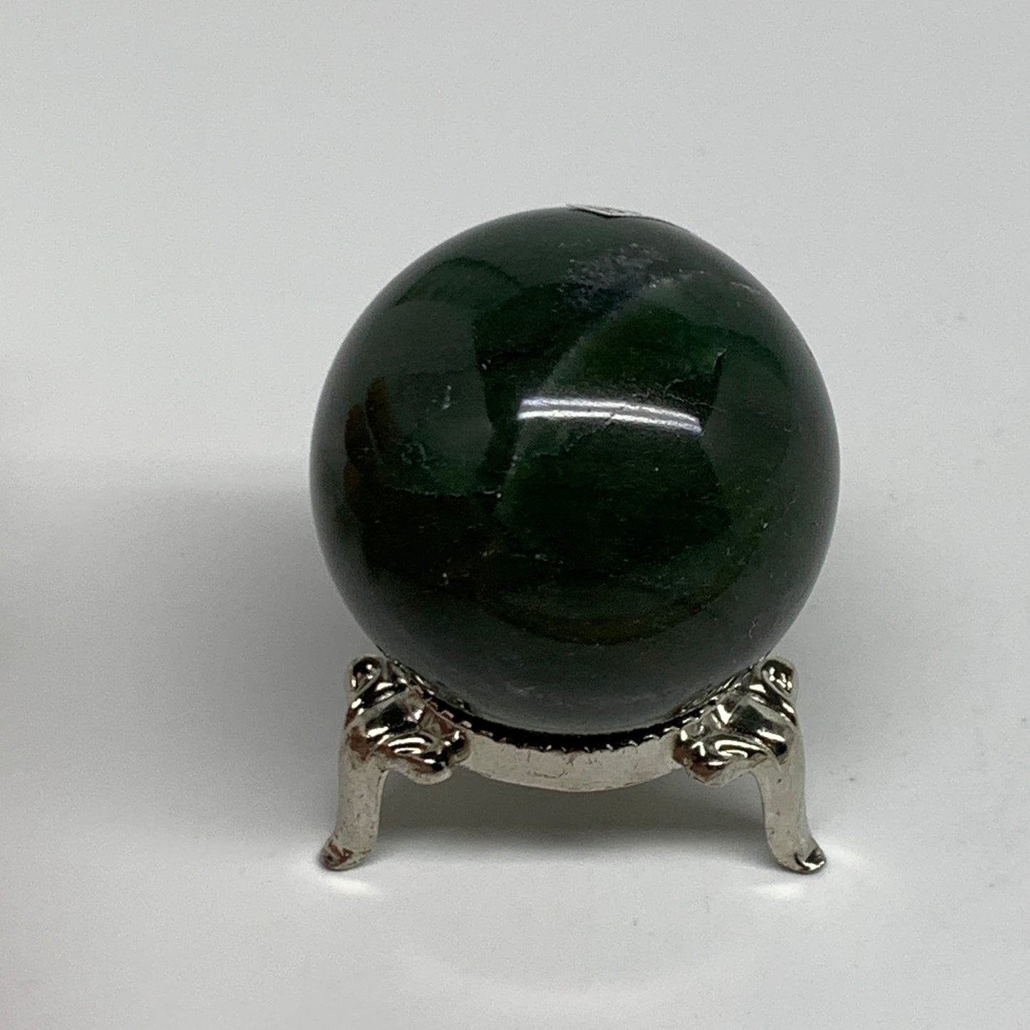 102.2g, 1.7"(42mm) Green Zade Stone Sphere Gemstone,Healing Crystal, B35264