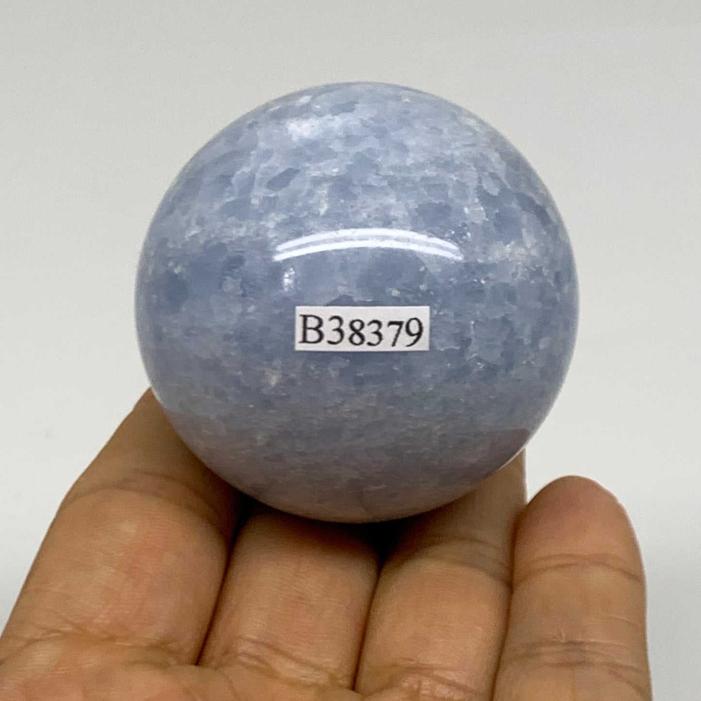 0.39 lbs, 1.9" (49mm), Blue Calcite Spheres Gemstones, B38379