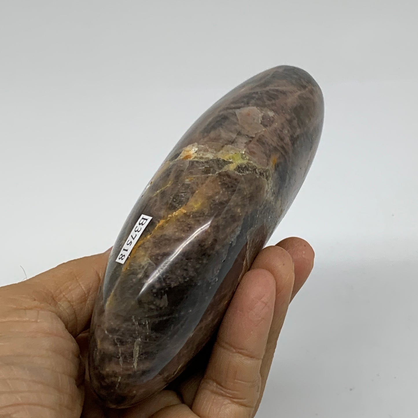 1 lbs, 4.6"x2.9"x1.5", Black Moonstone Freeform Polished Crystal, B37518