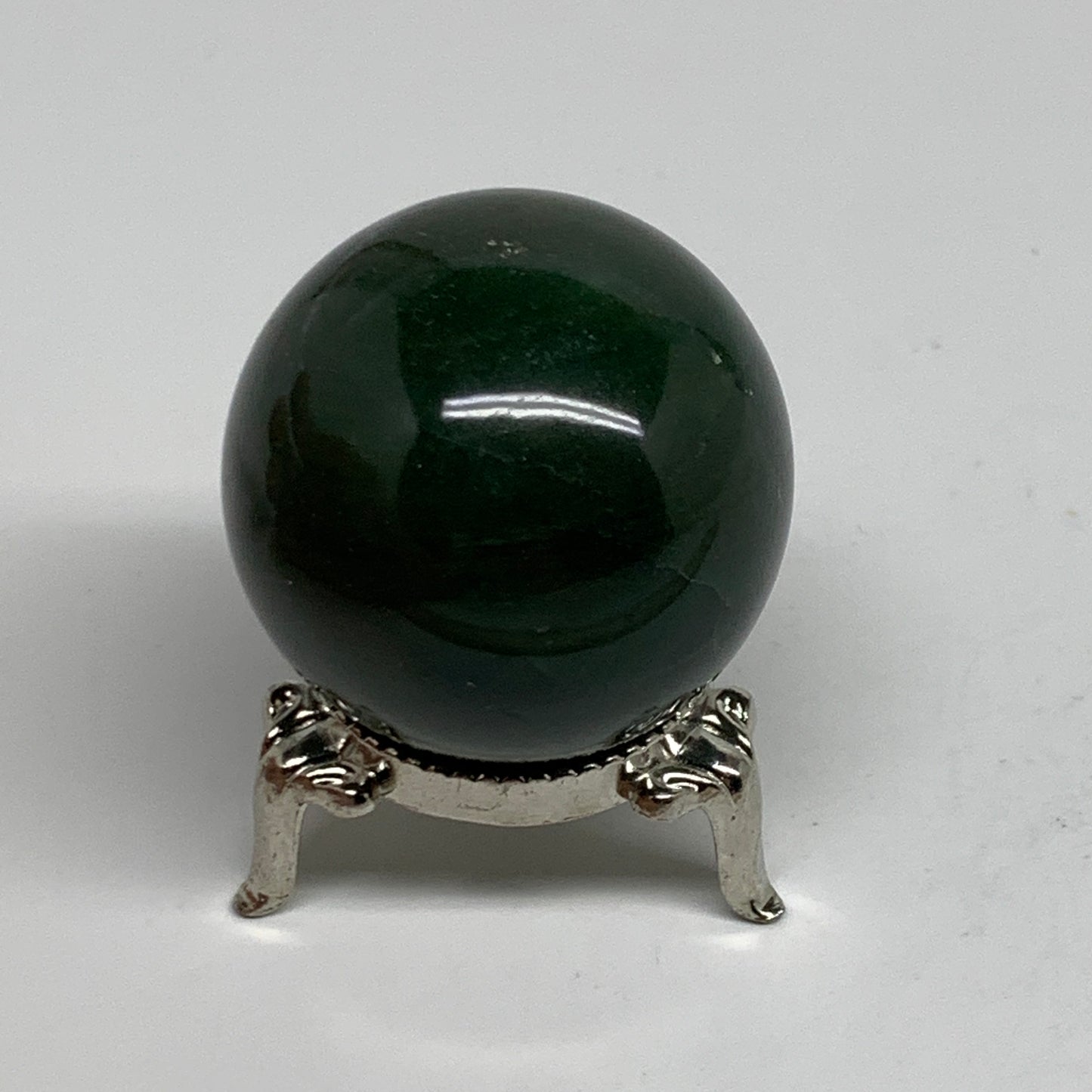 102.2g, 1.7"(42mm) Green Zade Stone Sphere Gemstone,Healing Crystal, B35264