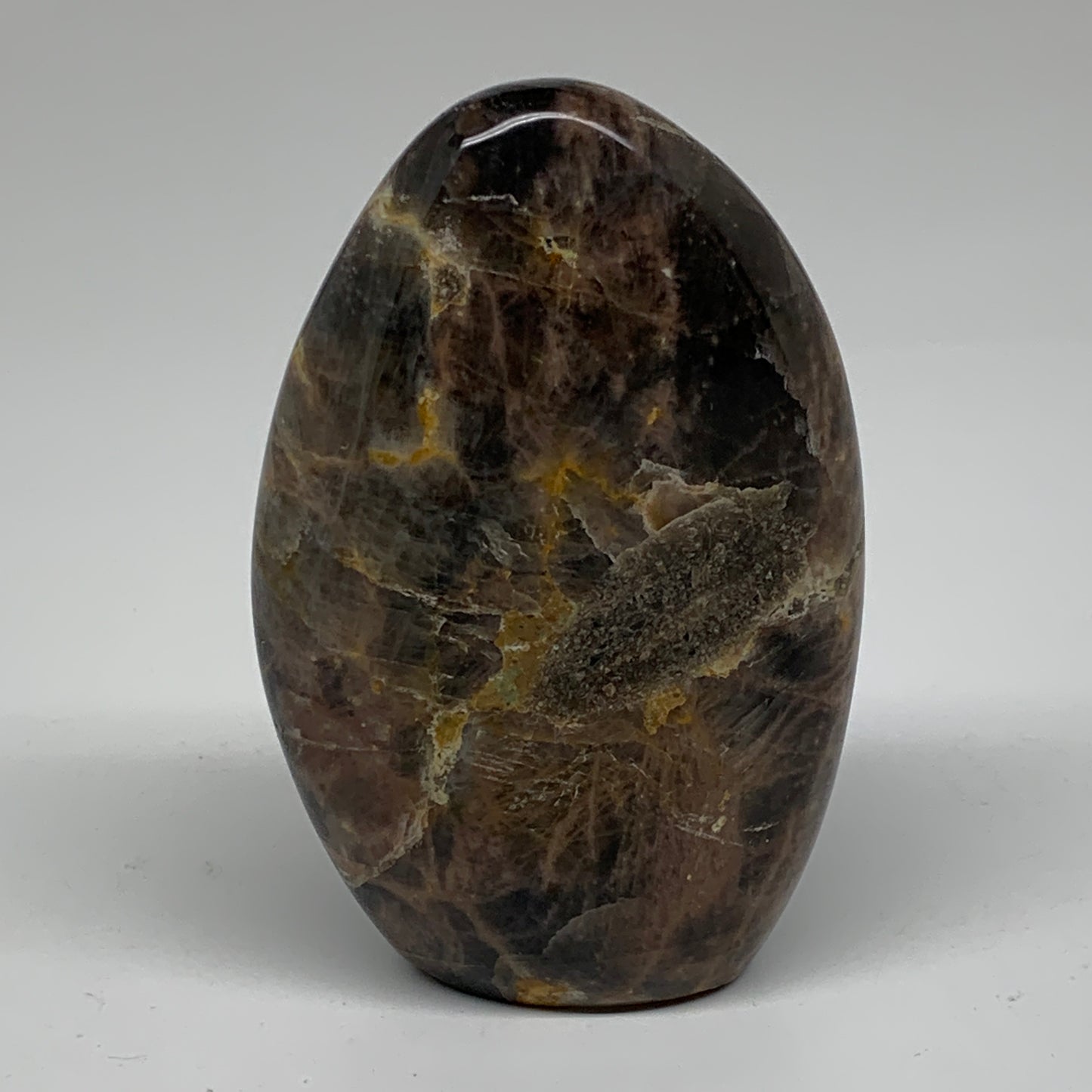 1 lbs, 4.6"x2.9"x1.5", Black Moonstone Freeform Polished Crystal, B37518