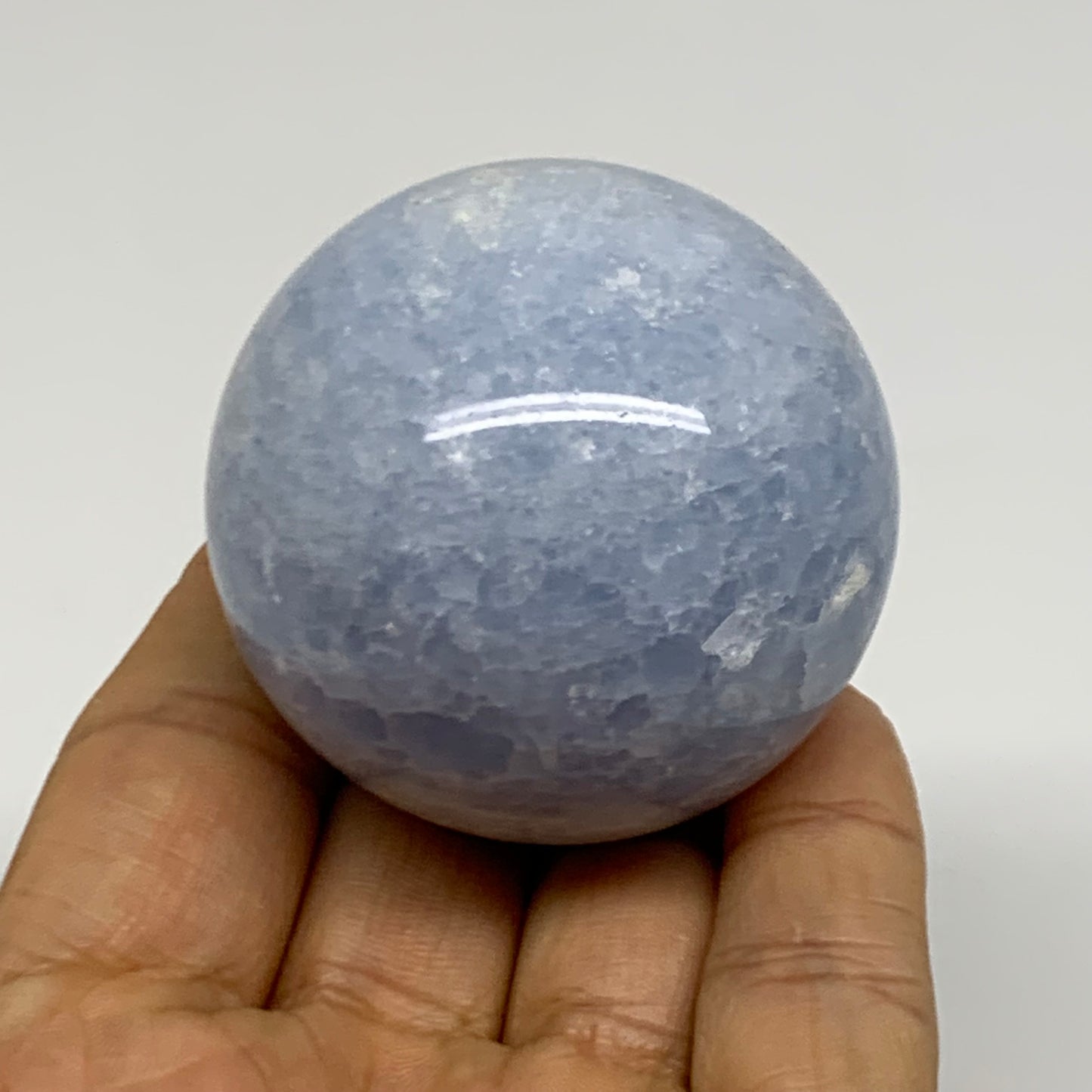0.39 lbs, 1.9" (49mm), Blue Calcite Spheres Gemstones, B38379