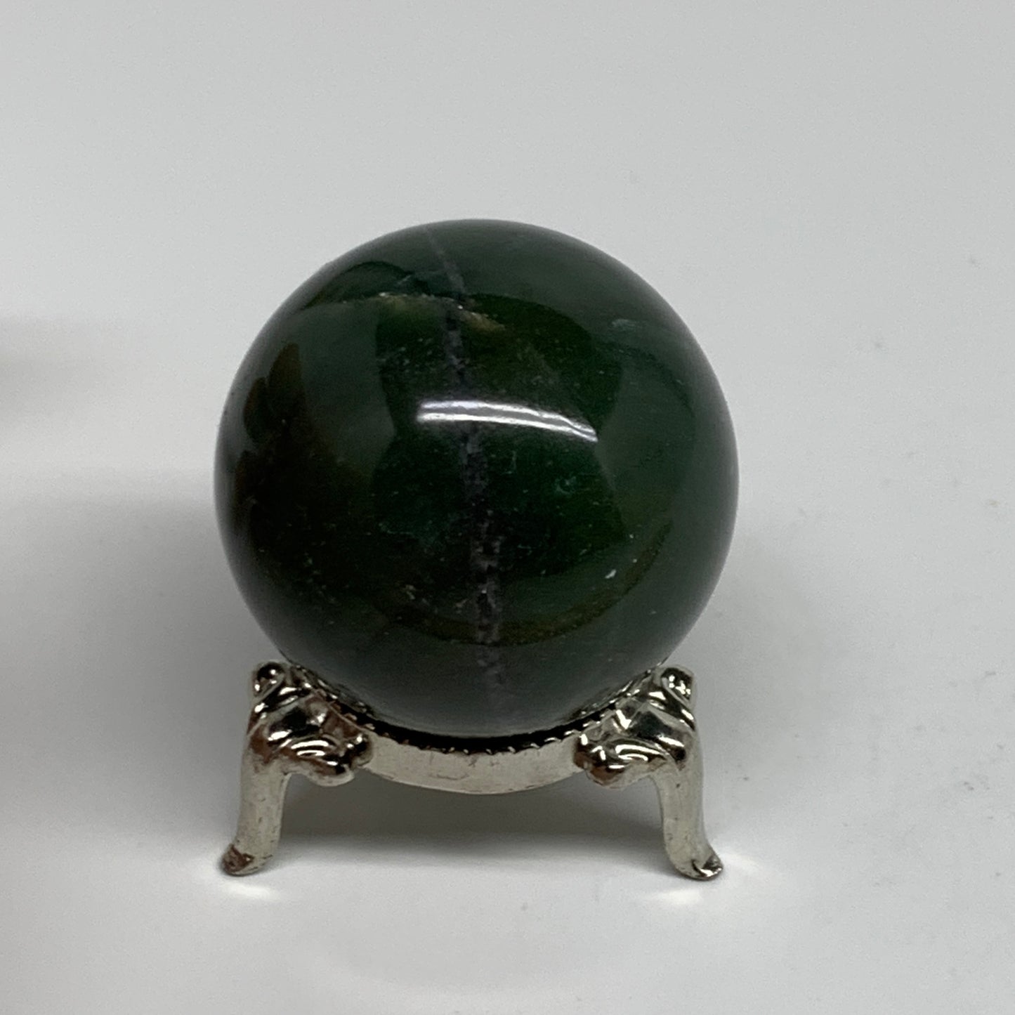 102.2g, 1.7"(42mm) Green Zade Stone Sphere Gemstone,Healing Crystal, B35264