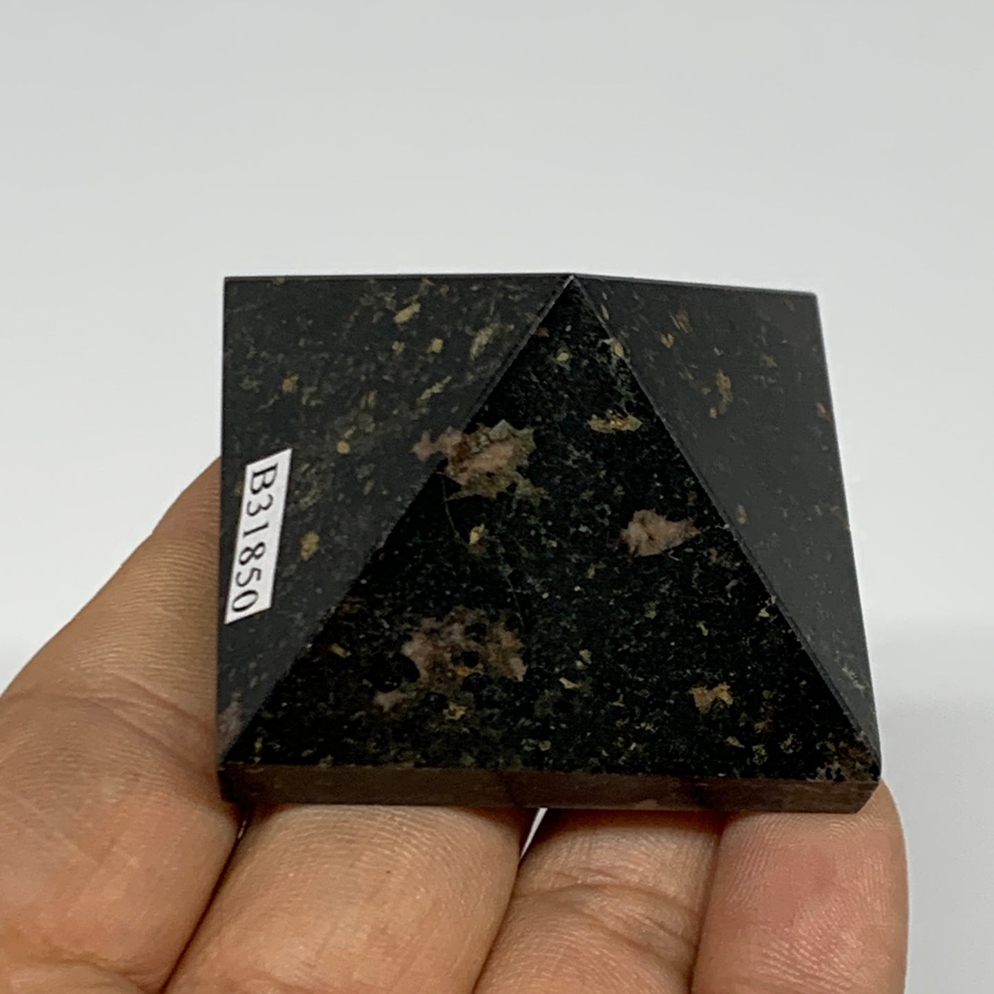 94.9g, 1.2"x1.8"x1.8", Black Tourmaline Pyramid Gemstone,Healing Crystal, B31850