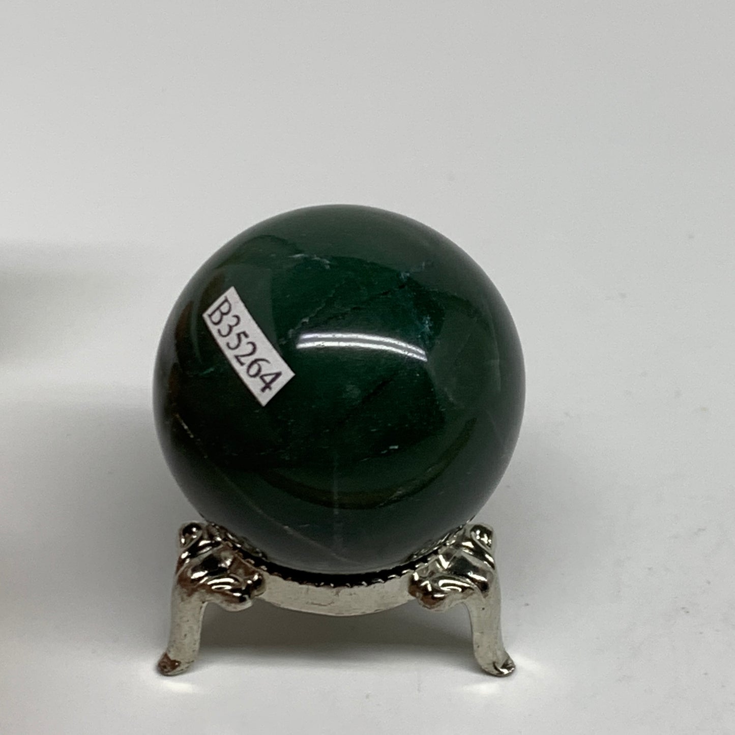 102.2g, 1.7"(42mm) Green Zade Stone Sphere Gemstone,Healing Crystal, B35264