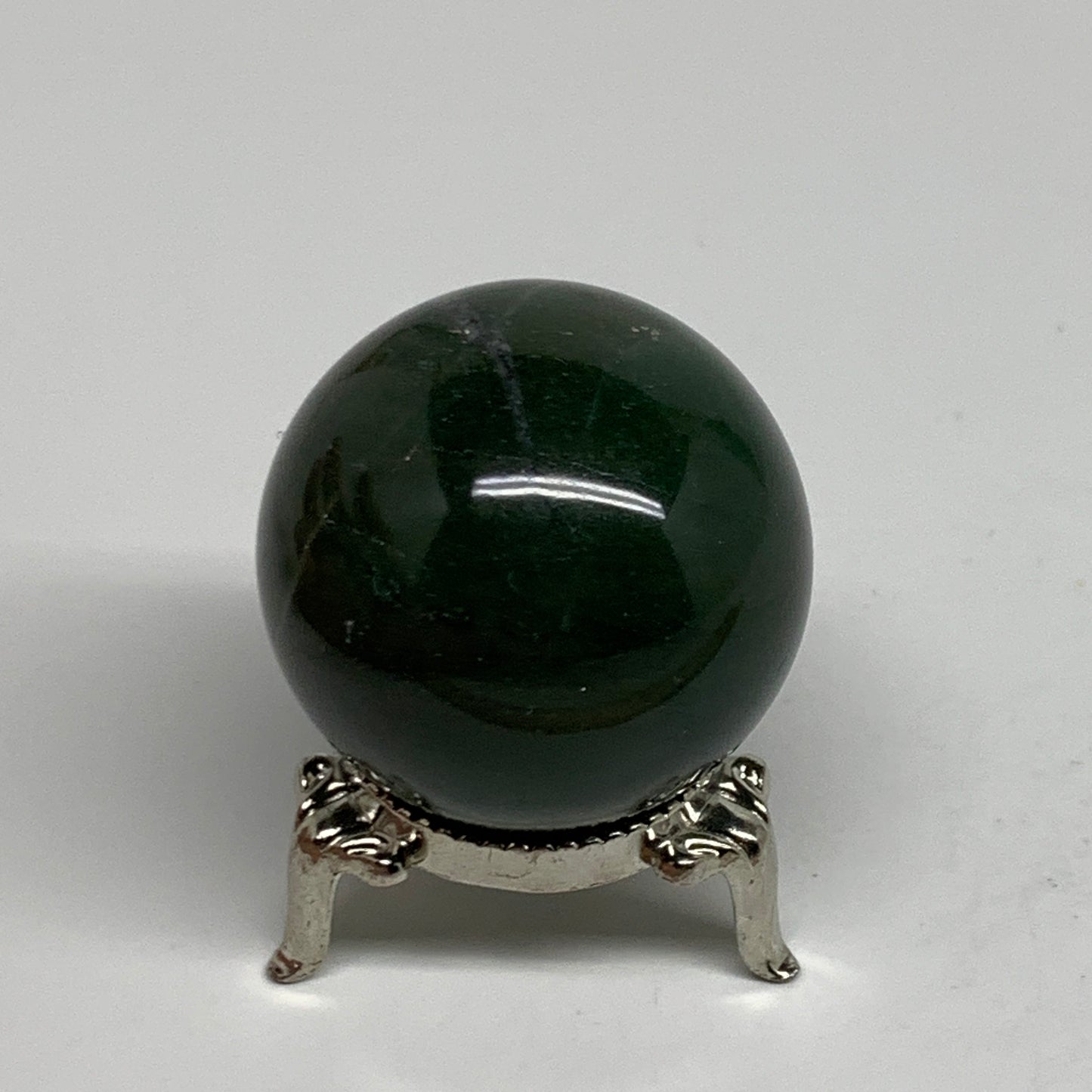 102.2g, 1.7"(42mm) Green Zade Stone Sphere Gemstone,Healing Crystal, B35264