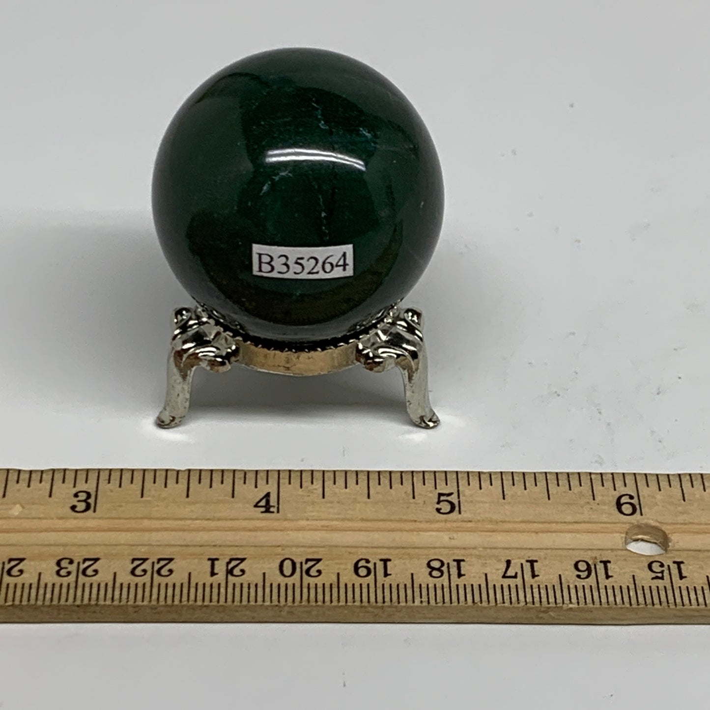 102.2g, 1.7"(42mm) Green Zade Stone Sphere Gemstone,Healing Crystal, B35264