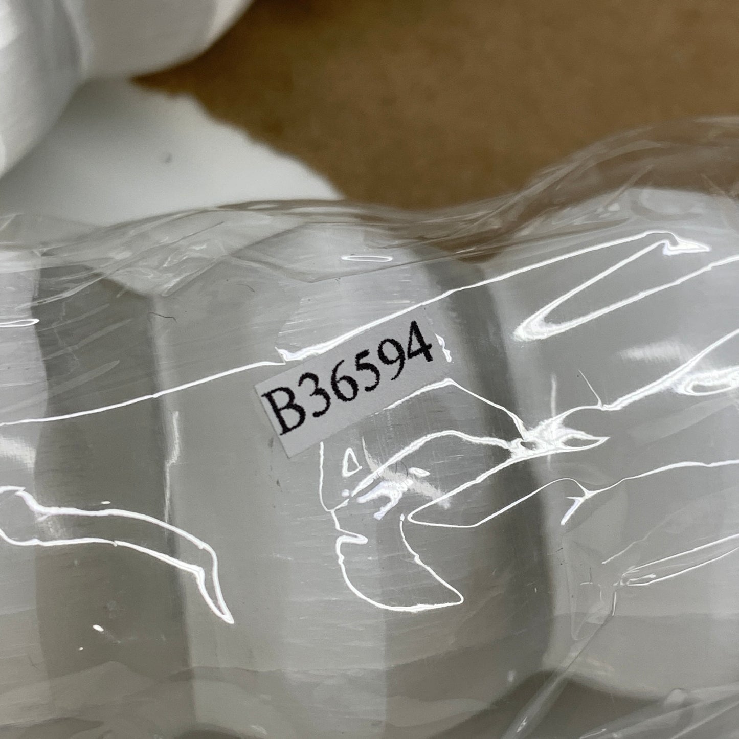 0.90 1lbs.,7.5"x1.7", Large White Selenite Spiral Wand Crystal Point, B36594