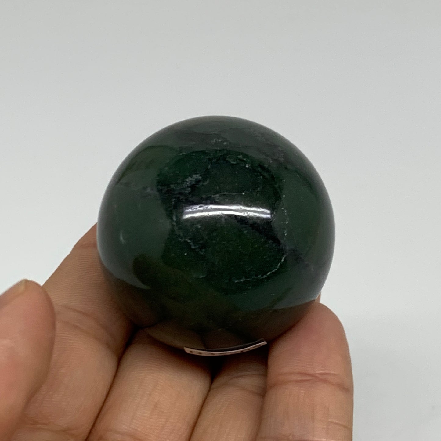 95.7g, 1.6"(40mm) Green Zade Stone Sphere Gemstone,Healing Crystal, B35265