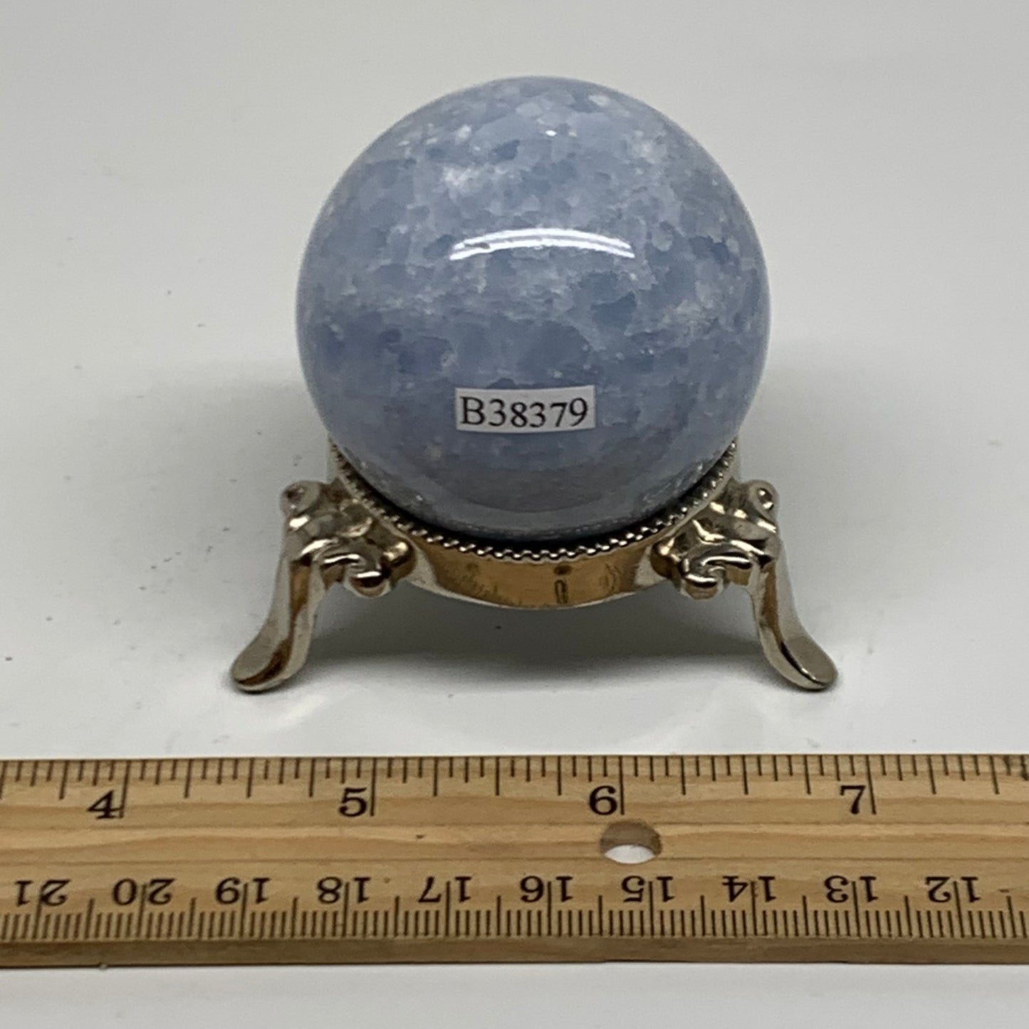 0.39 lbs, 1.9" (49mm), Blue Calcite Spheres Gemstones, B38379