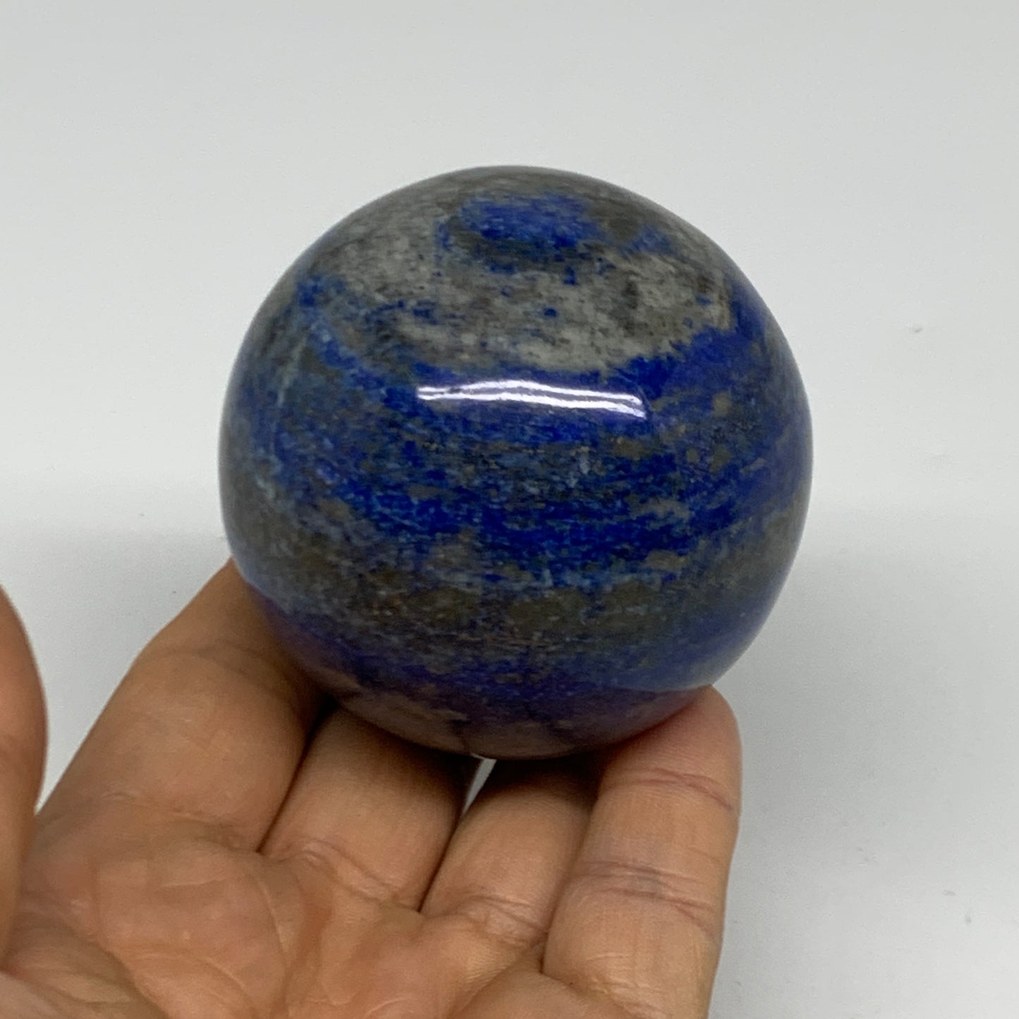 0.79 lbs, 2.4" (60mm), Lapis Lazuli Sphere Ball Gemstone @Afghanistan, B33157