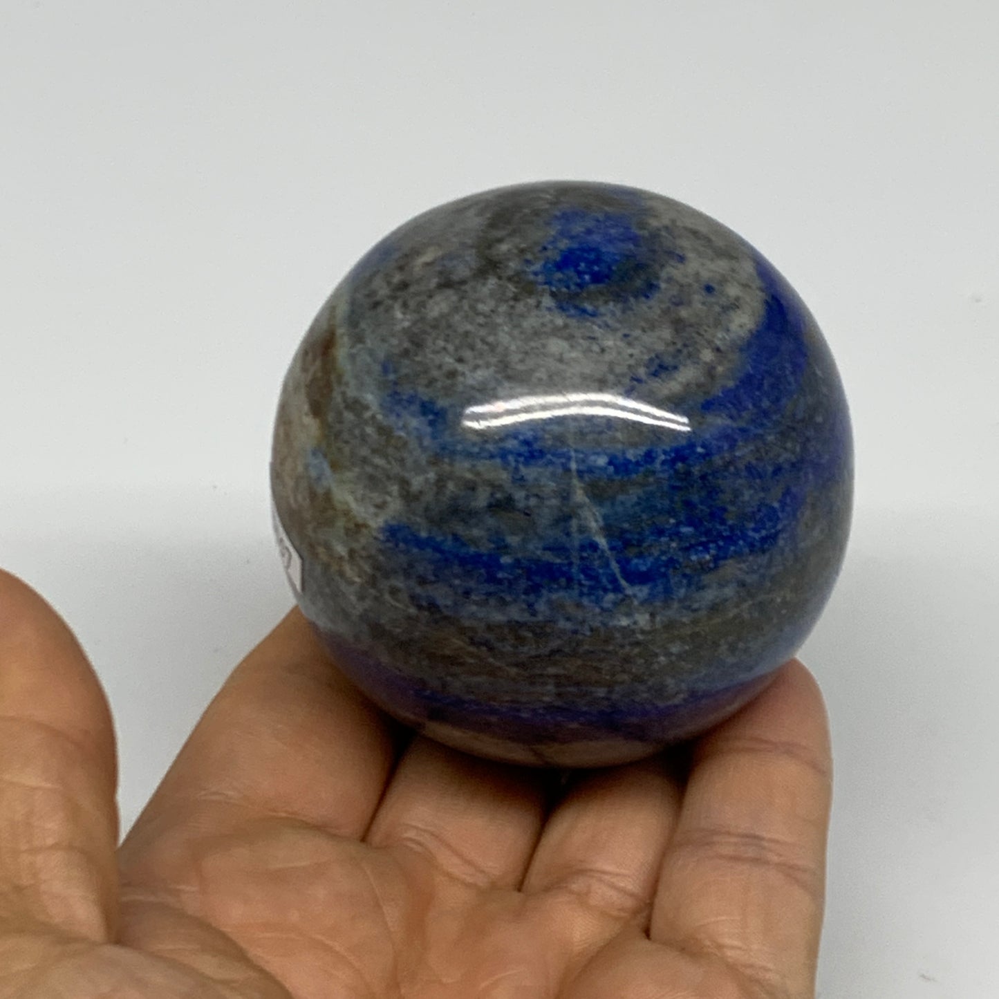 0.79 lbs, 2.4" (60mm), Lapis Lazuli Sphere Ball Gemstone @Afghanistan, B33157