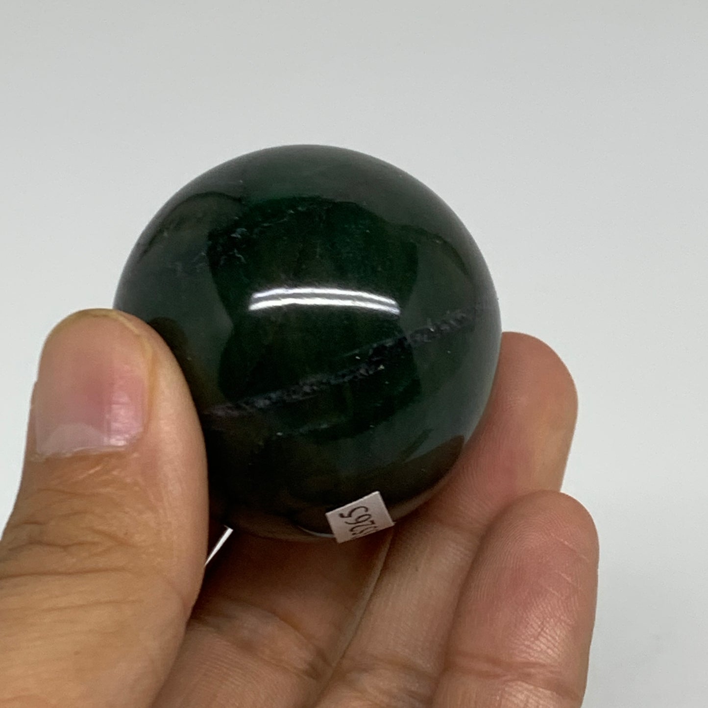 95.7g, 1.6"(40mm) Green Zade Stone Sphere Gemstone,Healing Crystal, B35265