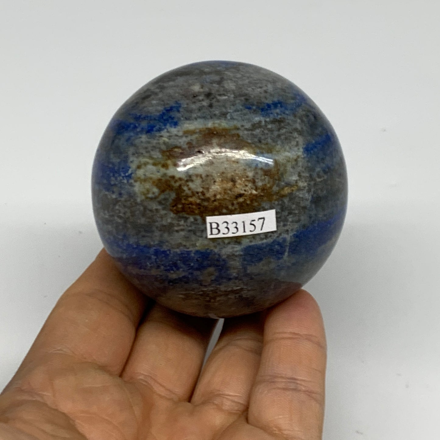 0.79 lbs, 2.4" (60mm), Lapis Lazuli Sphere Ball Gemstone @Afghanistan, B33157
