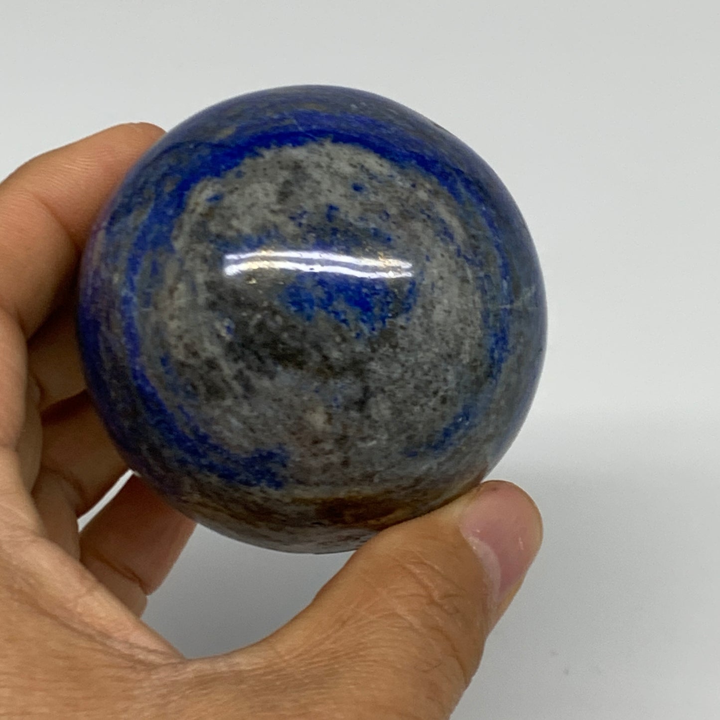0.79 lbs, 2.4" (60mm), Lapis Lazuli Sphere Ball Gemstone @Afghanistan, B33157