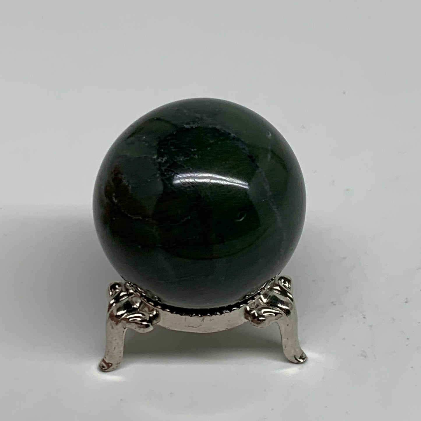 95.7g, 1.6"(40mm) Green Zade Stone Sphere Gemstone,Healing Crystal, B35265