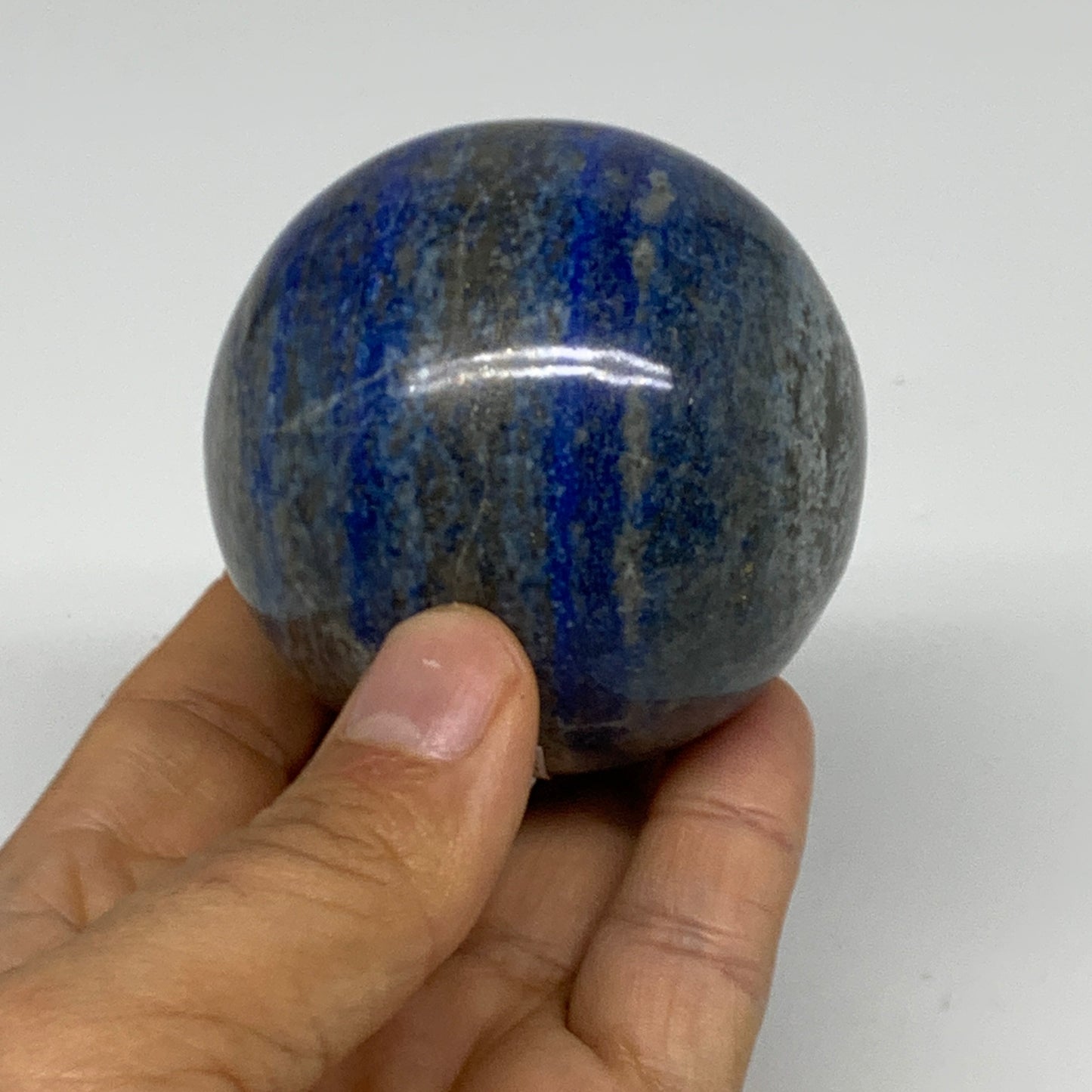 0.79 lbs, 2.4" (60mm), Lapis Lazuli Sphere Ball Gemstone @Afghanistan, B33157