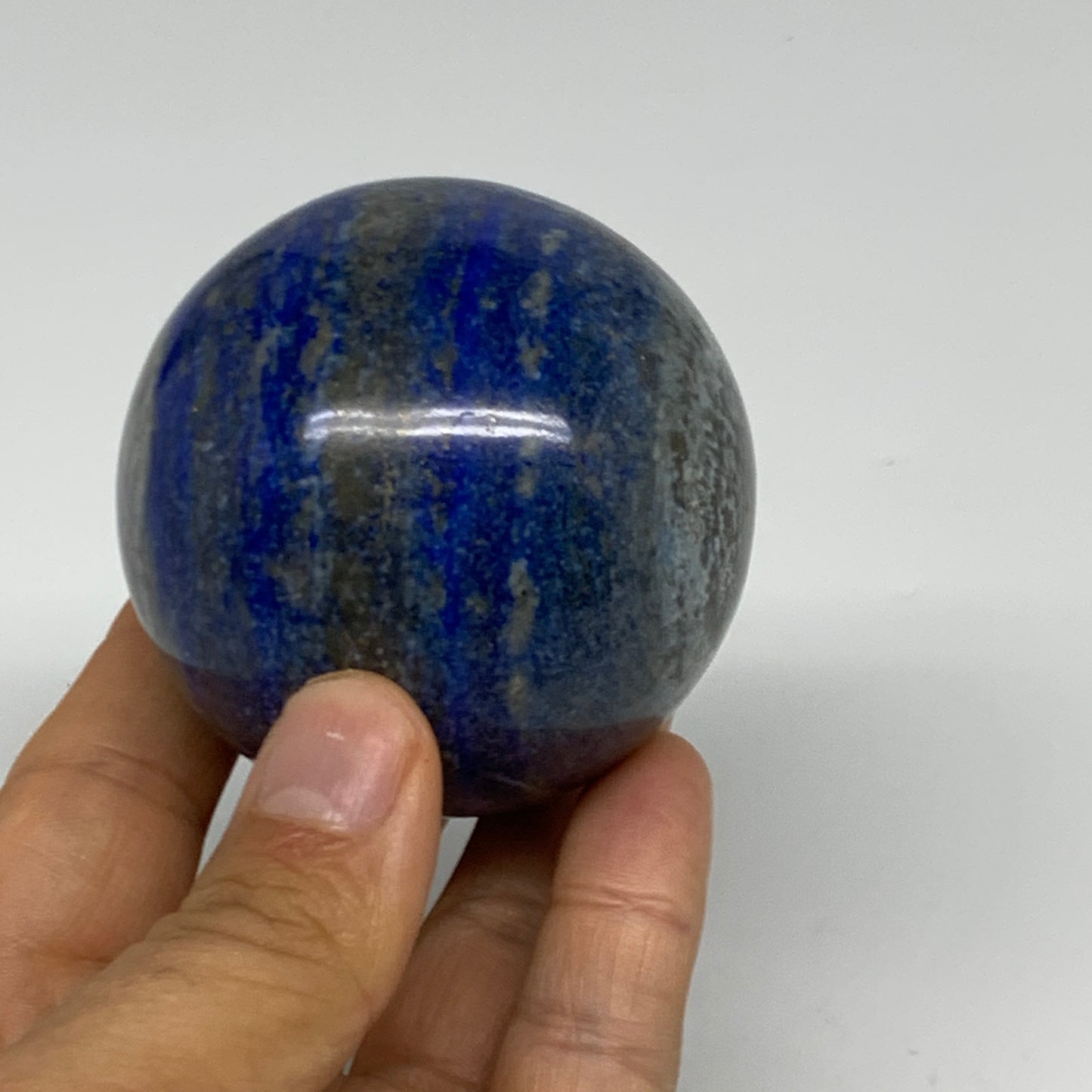 0.79 lbs, 2.4" (60mm), Lapis Lazuli Sphere Ball Gemstone @Afghanistan, B33157