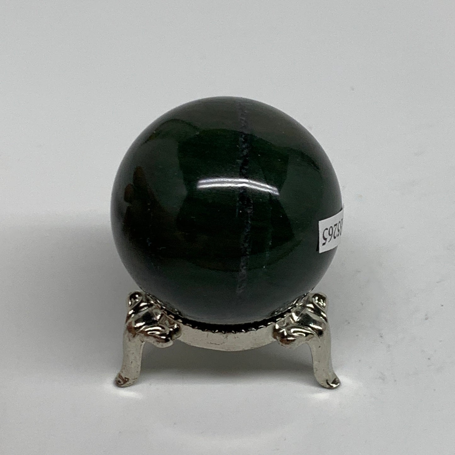 95.7g, 1.6"(40mm) Green Zade Stone Sphere Gemstone,Healing Crystal, B35265