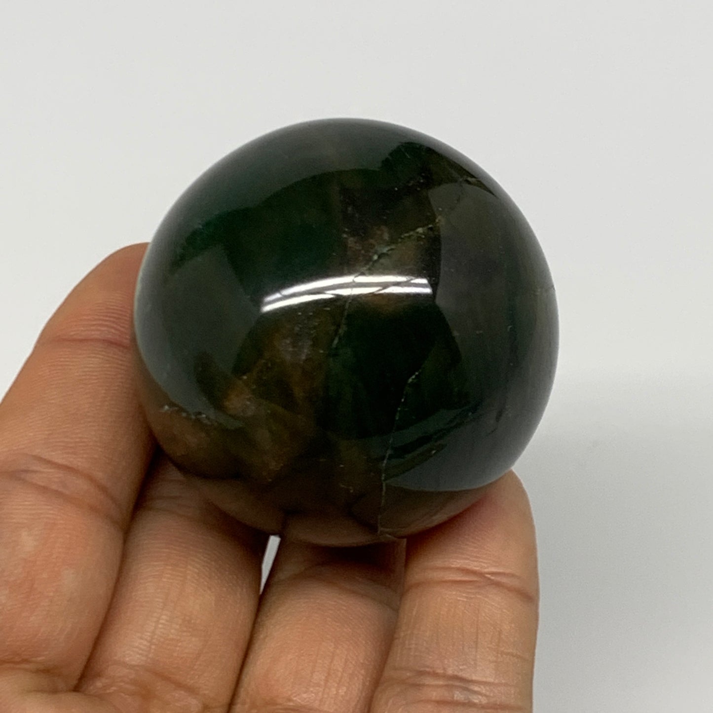 132.5g, 1.8"(45mm) Green Zade Stone Sphere Gemstone,Healing Crystal, B27152