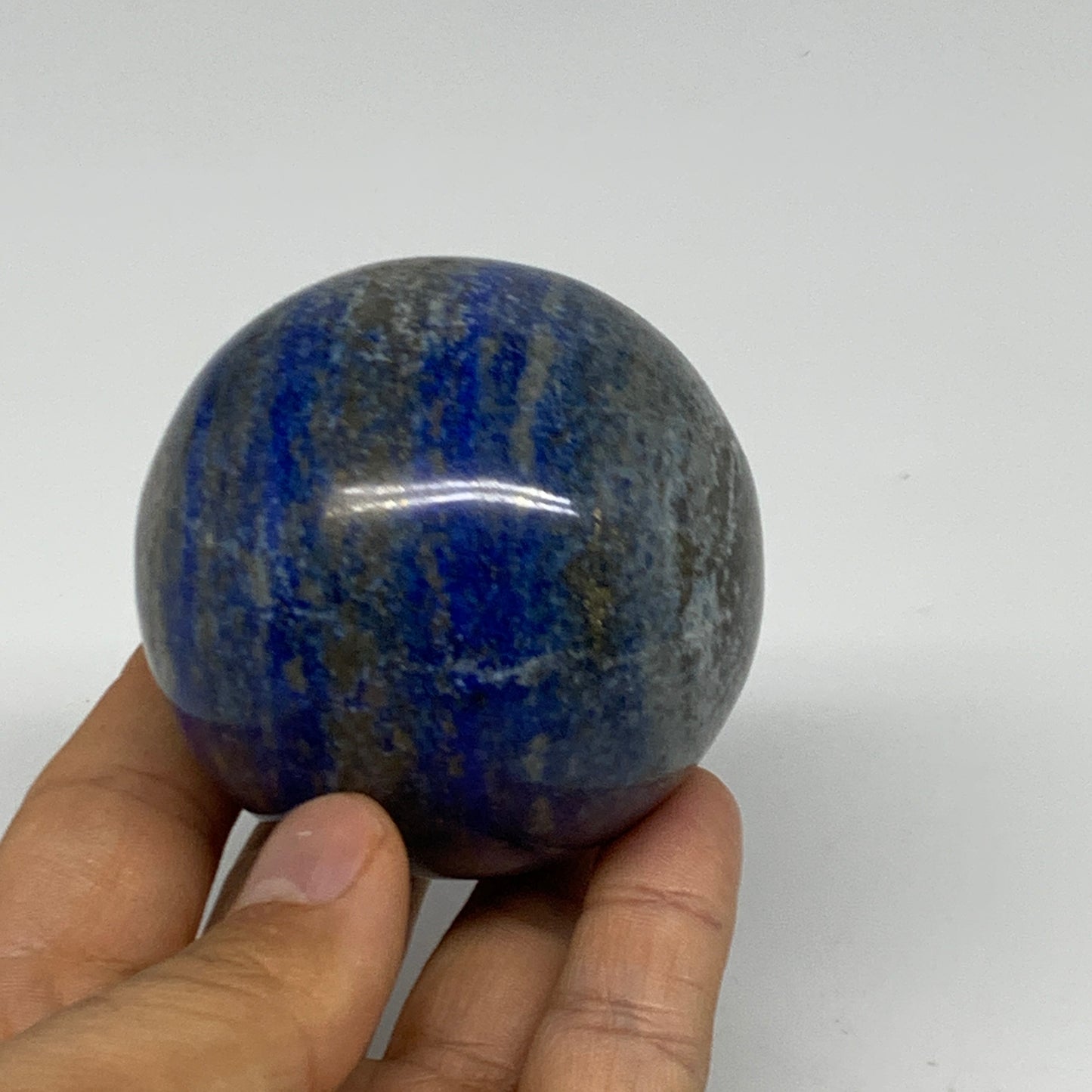 0.79 lbs, 2.4" (60mm), Lapis Lazuli Sphere Ball Gemstone @Afghanistan, B33157