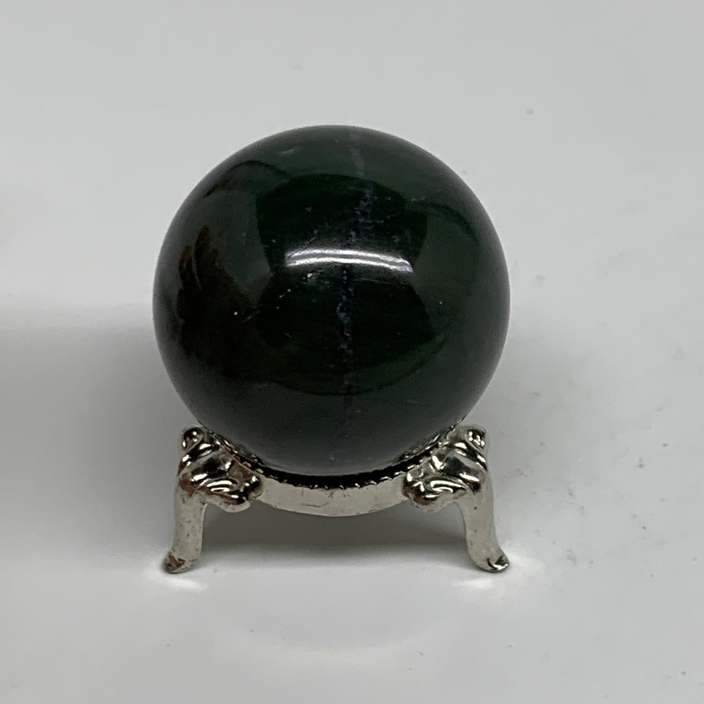 95.7g, 1.6"(40mm) Green Zade Stone Sphere Gemstone,Healing Crystal, B35265