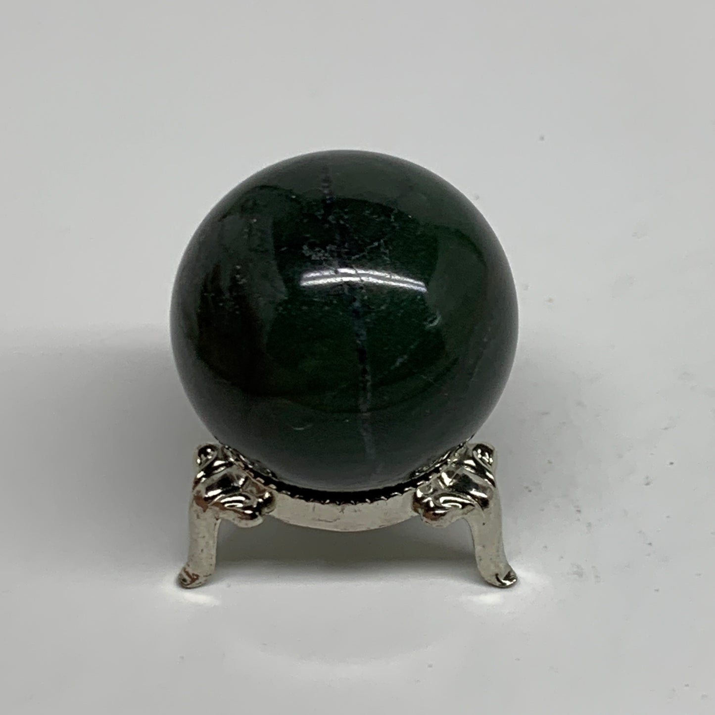 95.7g, 1.6"(40mm) Green Zade Stone Sphere Gemstone,Healing Crystal, B35265