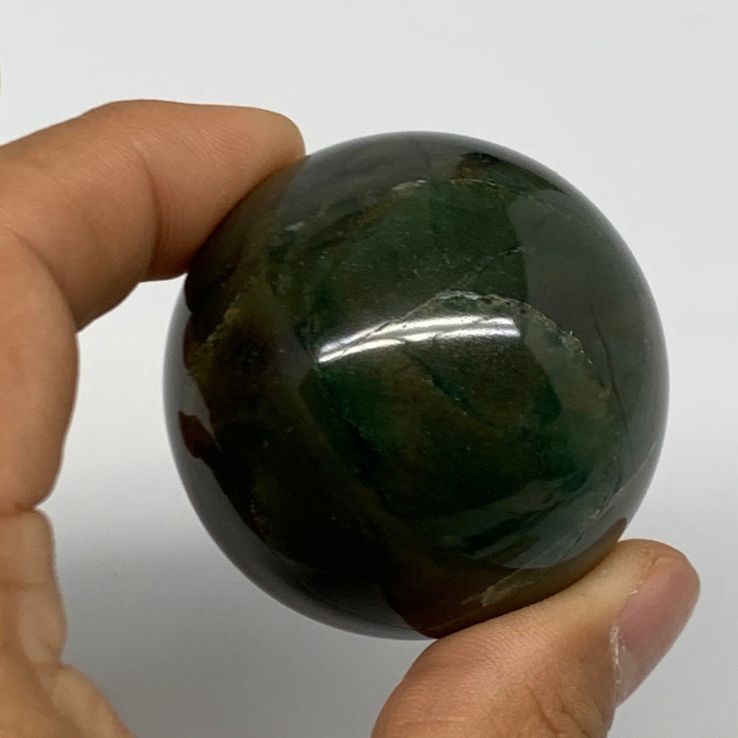 132.5g, 1.8"(45mm) Green Zade Stone Sphere Gemstone,Healing Crystal, B27152