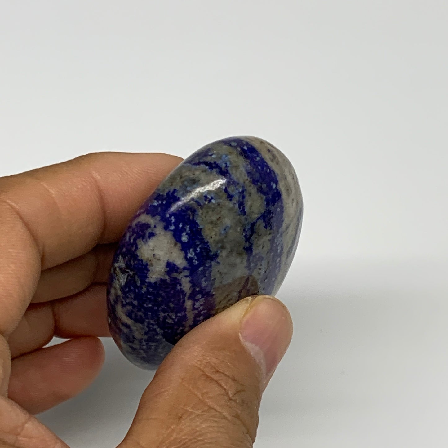 92.5g,2.3"x1.6"x0.8", Natural Lapis Lazuli Palm Stone @Afghanistan, B30330