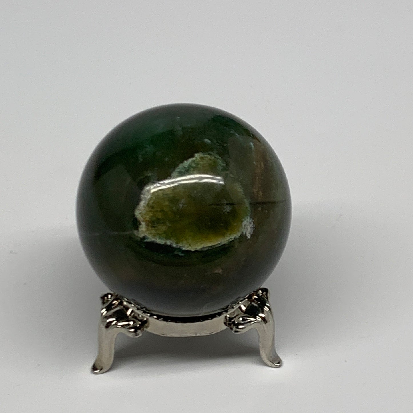 132.5g, 1.8"(45mm) Green Zade Stone Sphere Gemstone,Healing Crystal, B27152