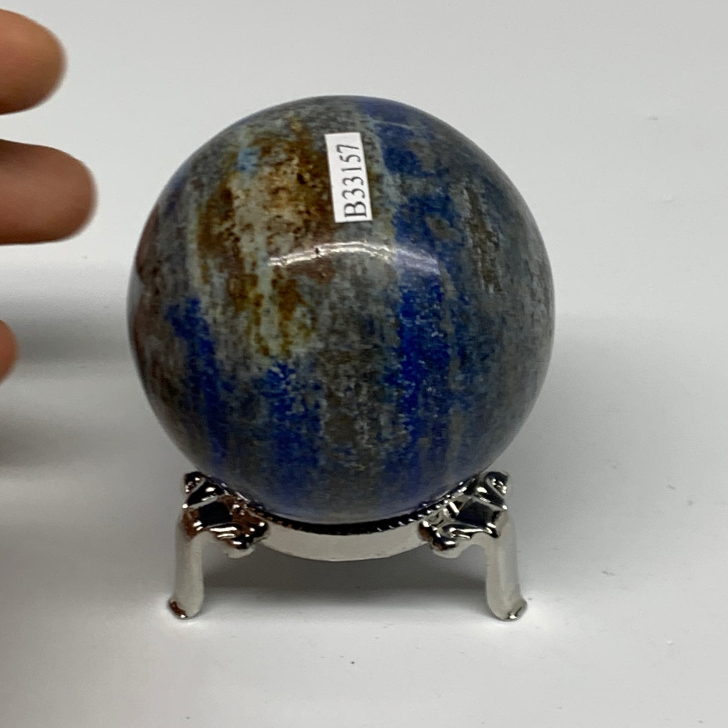 0.79 lbs, 2.4" (60mm), Lapis Lazuli Sphere Ball Gemstone @Afghanistan, B33157