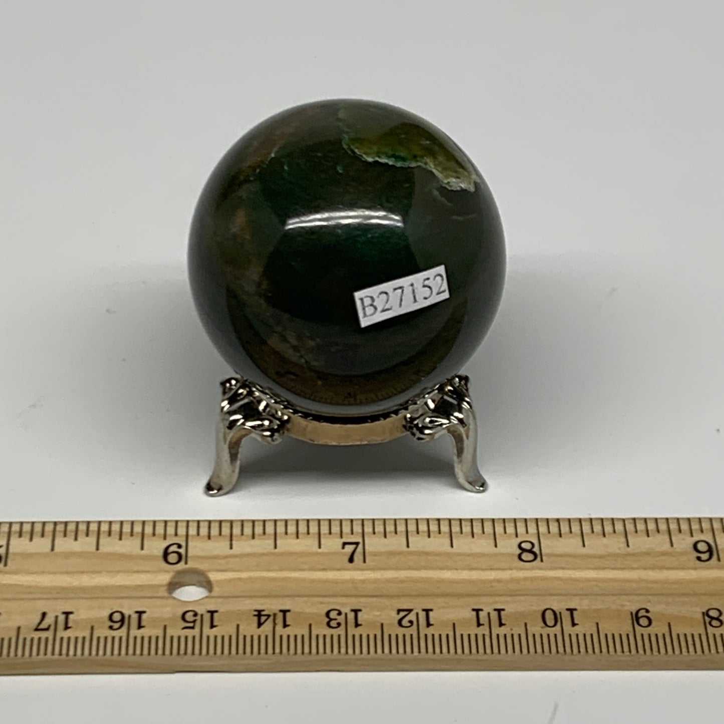 132.5g, 1.8"(45mm) Green Zade Stone Sphere Gemstone,Healing Crystal, B27152