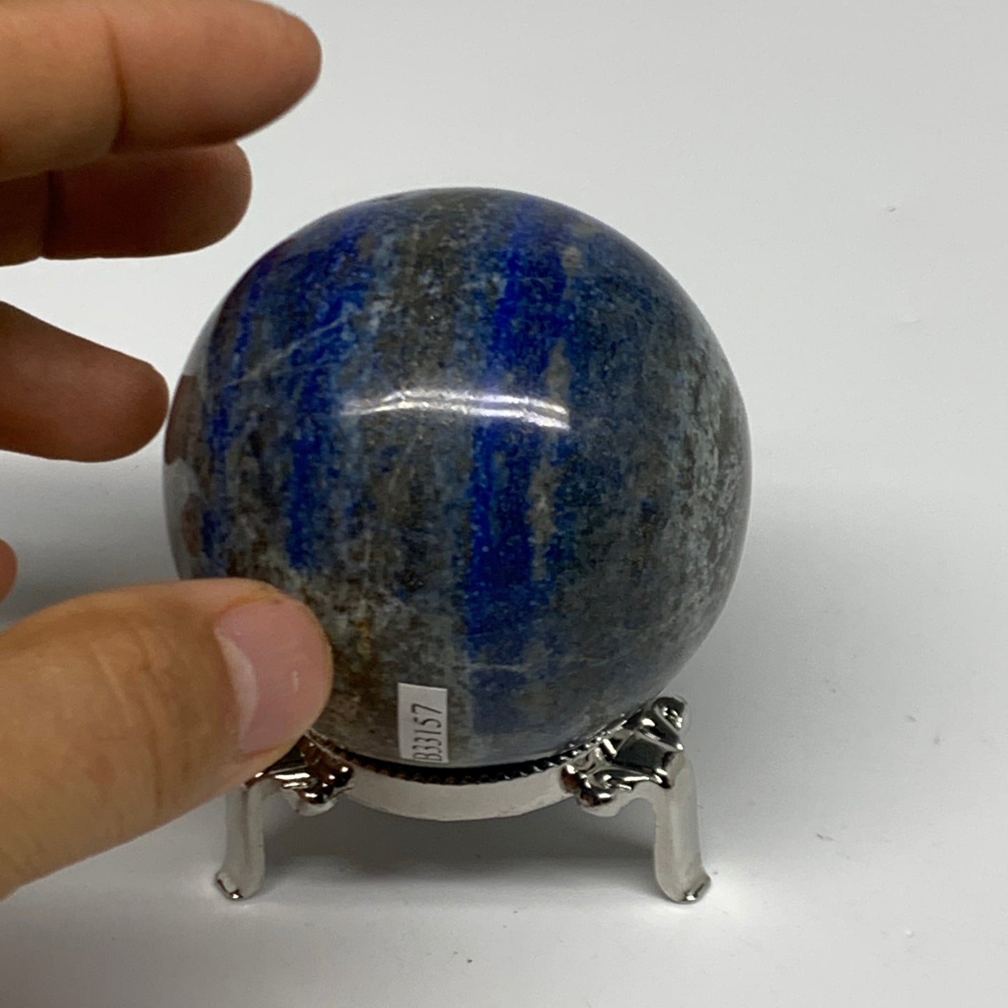 0.79 lbs, 2.4" (60mm), Lapis Lazuli Sphere Ball Gemstone @Afghanistan, B33157