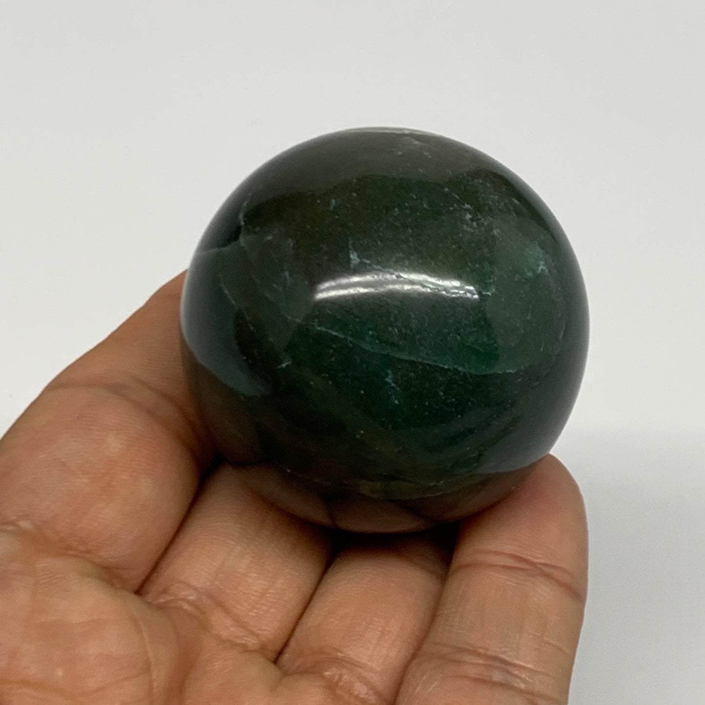114.8g, 1.7"(43mm) Green Zade Stone Sphere Gemstone,Healing Crystal, B27153