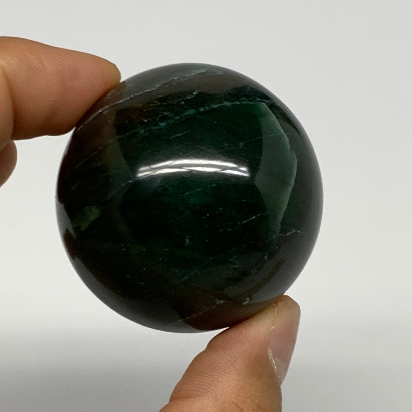 114.8g, 1.7"(43mm) Green Zade Stone Sphere Gemstone,Healing Crystal, B27153