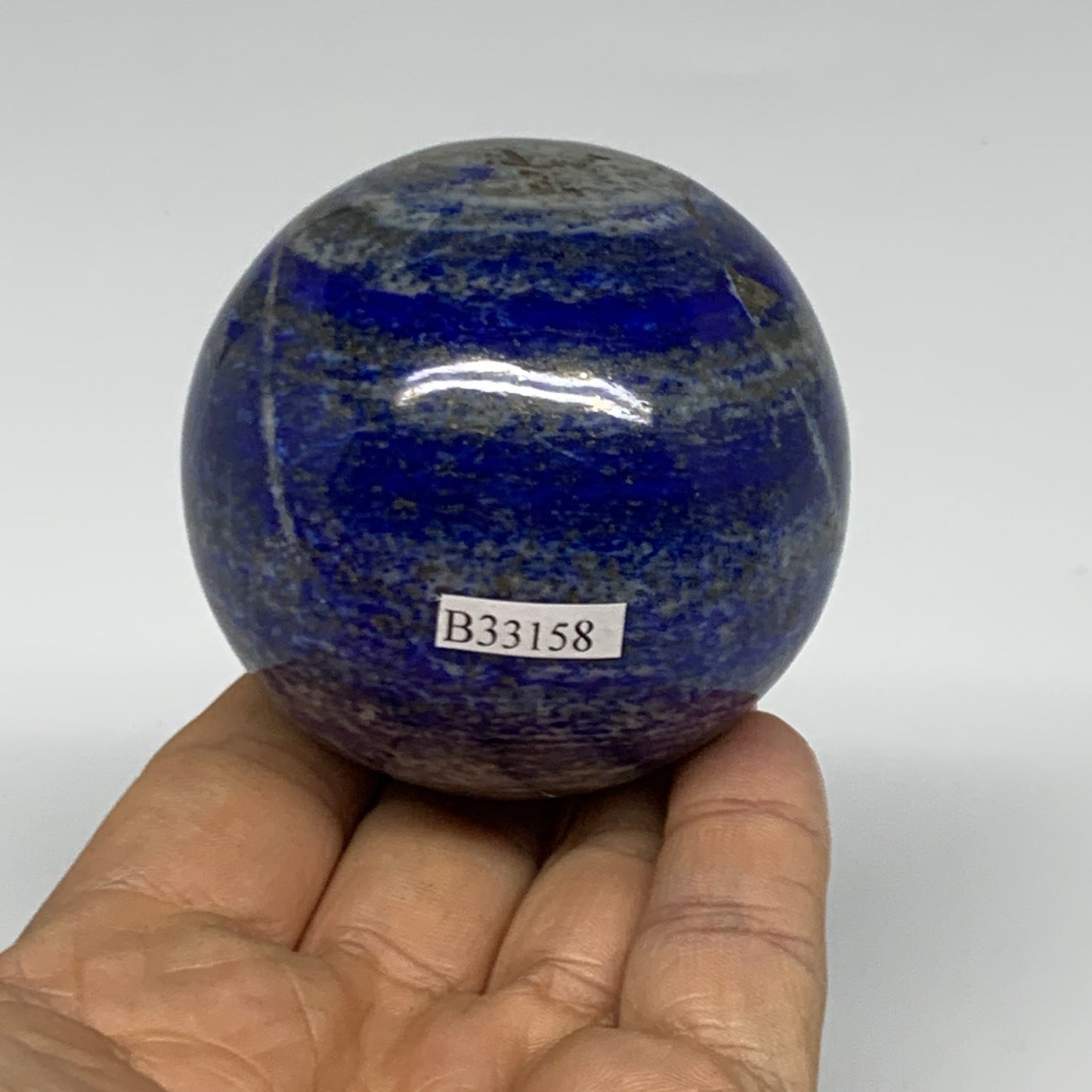 0.79 lbs, 2.4" (60mm), Lapis Lazuli Sphere Ball Gemstone @Afghanistan, B33158