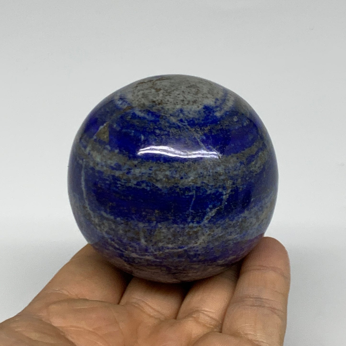 0.79 lbs, 2.4" (60mm), Lapis Lazuli Sphere Ball Gemstone @Afghanistan, B33158