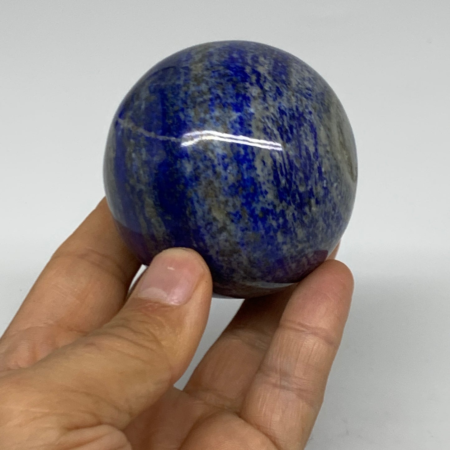 0.79 lbs, 2.4" (60mm), Lapis Lazuli Sphere Ball Gemstone @Afghanistan, B33158