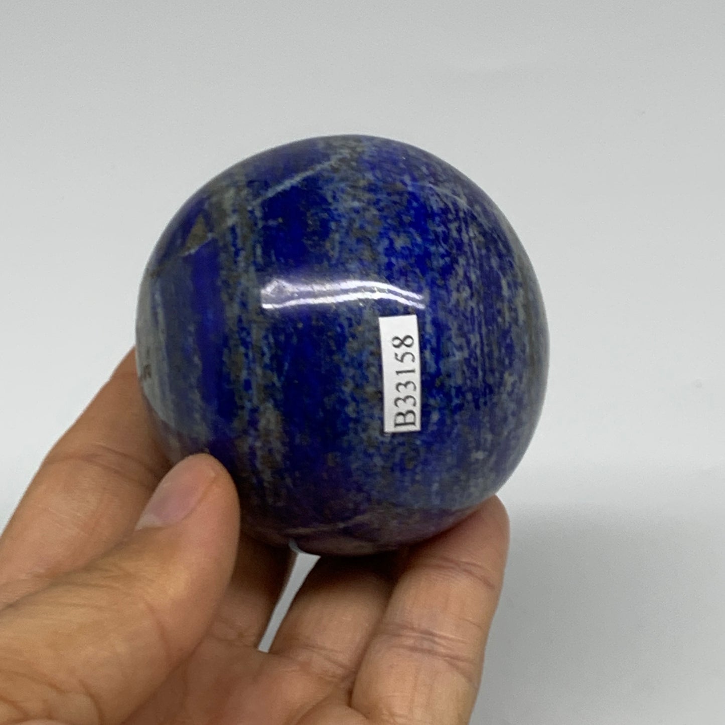 0.79 lbs, 2.4" (60mm), Lapis Lazuli Sphere Ball Gemstone @Afghanistan, B33158
