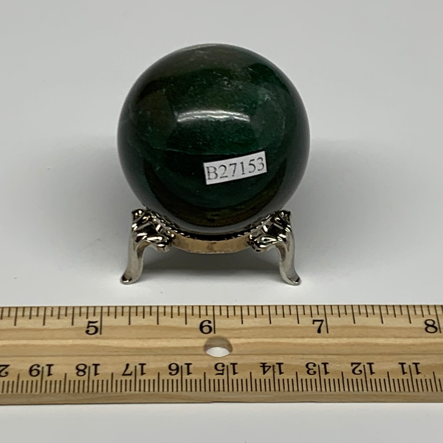 114.8g, 1.7"(43mm) Green Zade Stone Sphere Gemstone,Healing Crystal, B27153