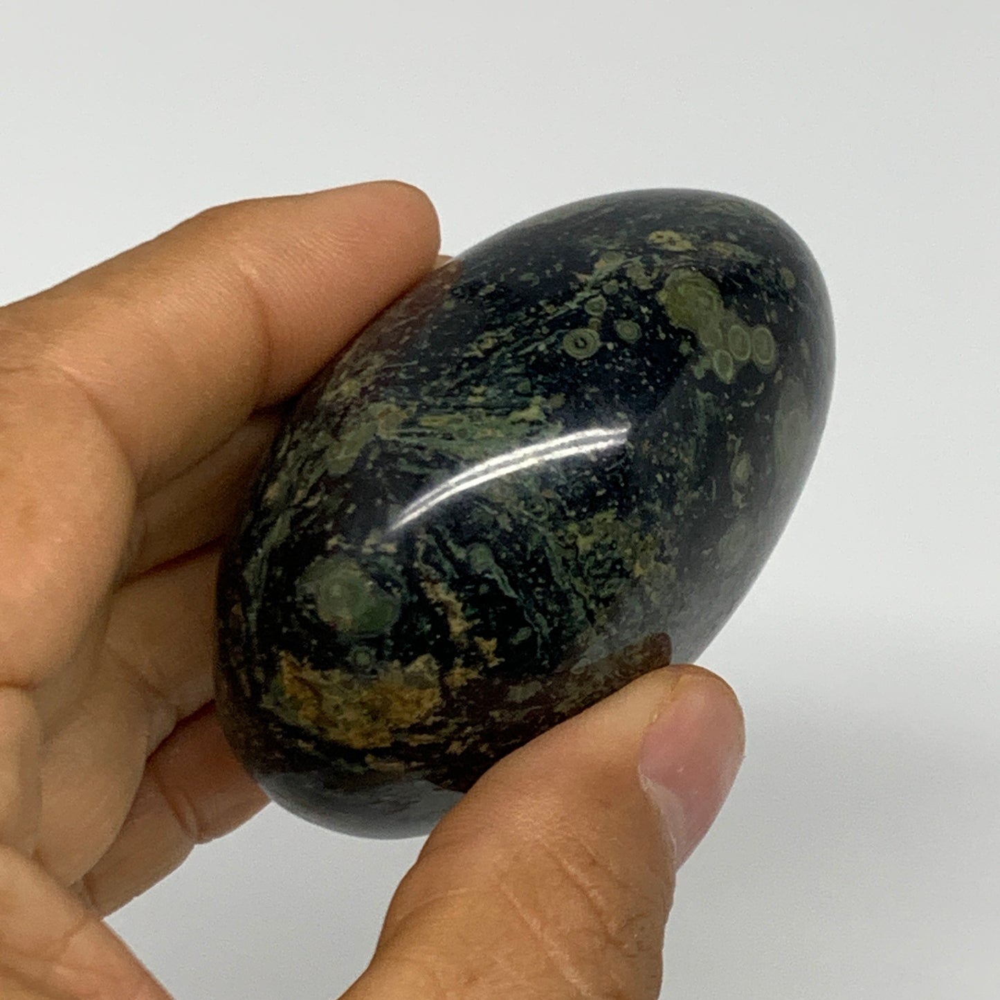 153.8g, 2.4"x1.9"x1.4", Crocodile Kambaba Jasper Palm-Stone @Madagascar, B28048