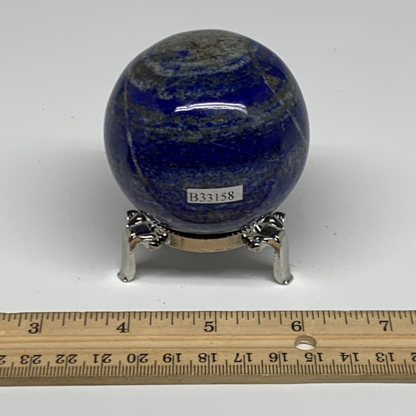 0.79 lbs, 2.4" (60mm), Lapis Lazuli Sphere Ball Gemstone @Afghanistan, B33158